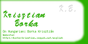 krisztian borka business card